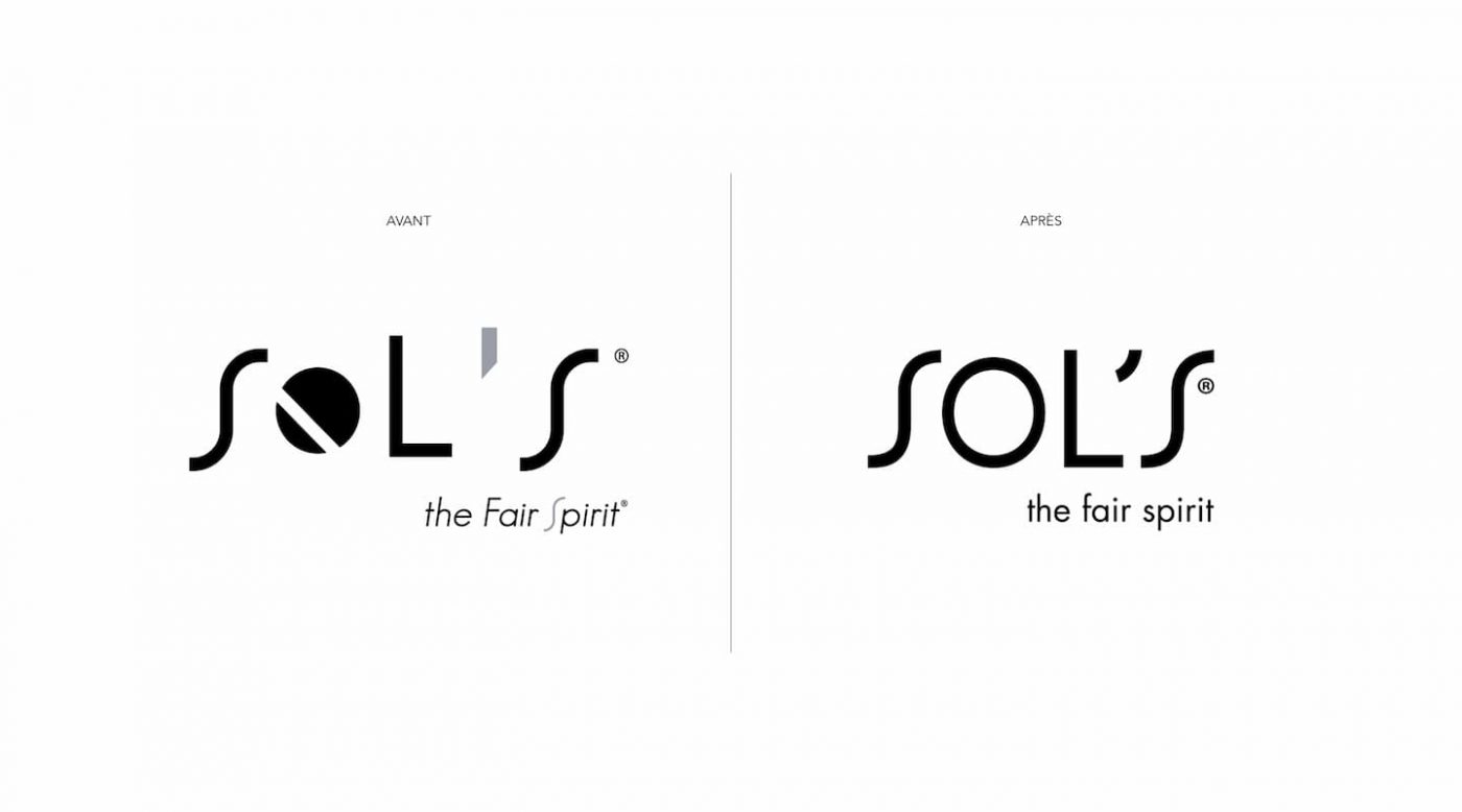 Sol's Logo avant et après